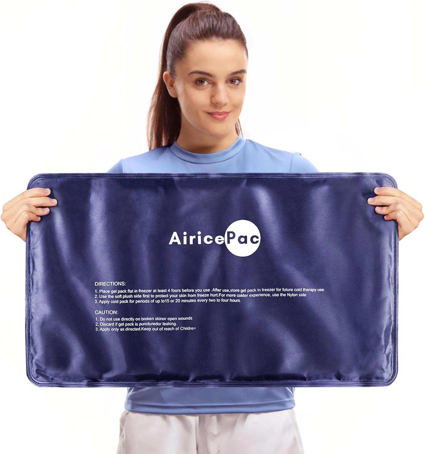 Extra Large Gel Flexible Back Ice Packs for Injuries Reusable, 11”x 20” Cold Pack Wrap for Knee Leg Neck Shoulder Hip Back Pain Relief, Cold Compress Therapy for Swelling, Bruises, Surgery