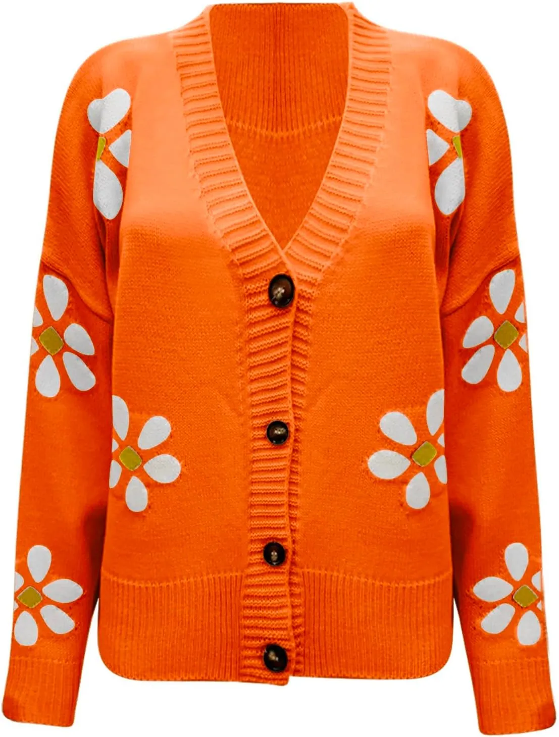 Fall Cardigans for Women 2024 Long Sleeve Knit Button Down Cardigan Slim Outerwear Striped Cardigan Sweaters for