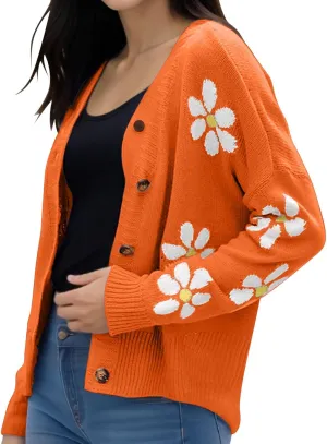 Fall Cardigans for Women 2024 Long Sleeve Knit Button Down Cardigan Slim Outerwear Striped Cardigan Sweaters for
