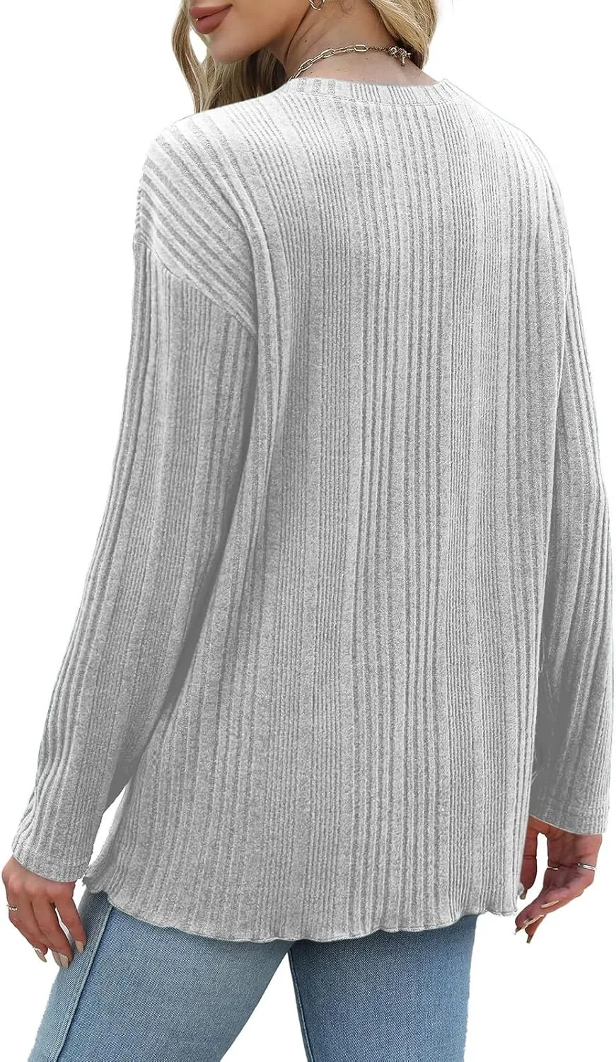 Fall Tshirts Shirts for Women 2024 Casual Knit Long Sleeve Pullover Tops Round Neck Lightweight Sweaters Blouse