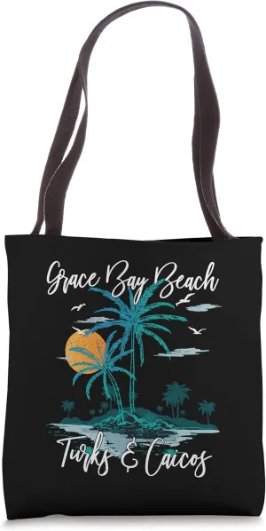 Family Vacation Retro Turks And Caicos Grace Bay Beach Tote Bag