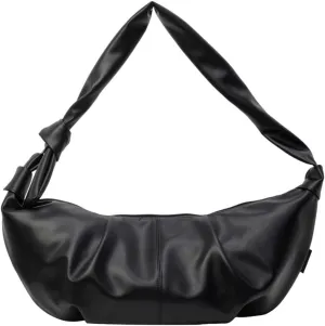 Fashion Half Moon Shaped PU Leather Crossbody Bag Large Capacity Unisex Shoulder Bags Dumpling Purse for Daily Use