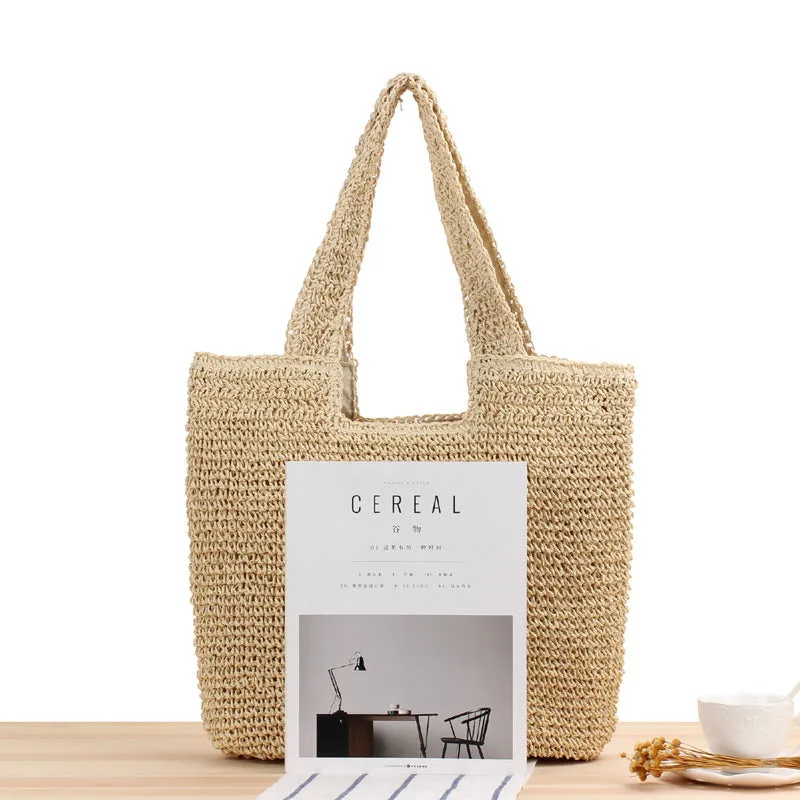 Fashion Straw Mori Style Hand-woven Large Capacity Shoulder Bags