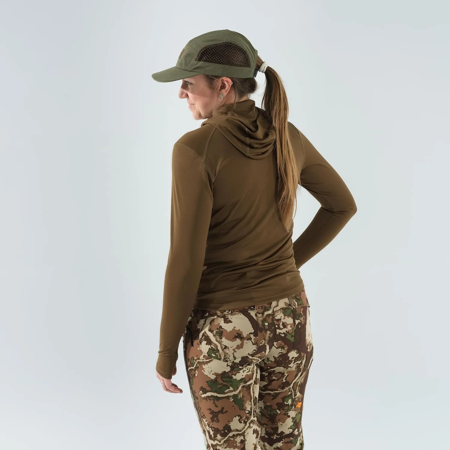 First Lite Women's 308 Pant - Stretch Camo Hunting Pants with Hip Vents