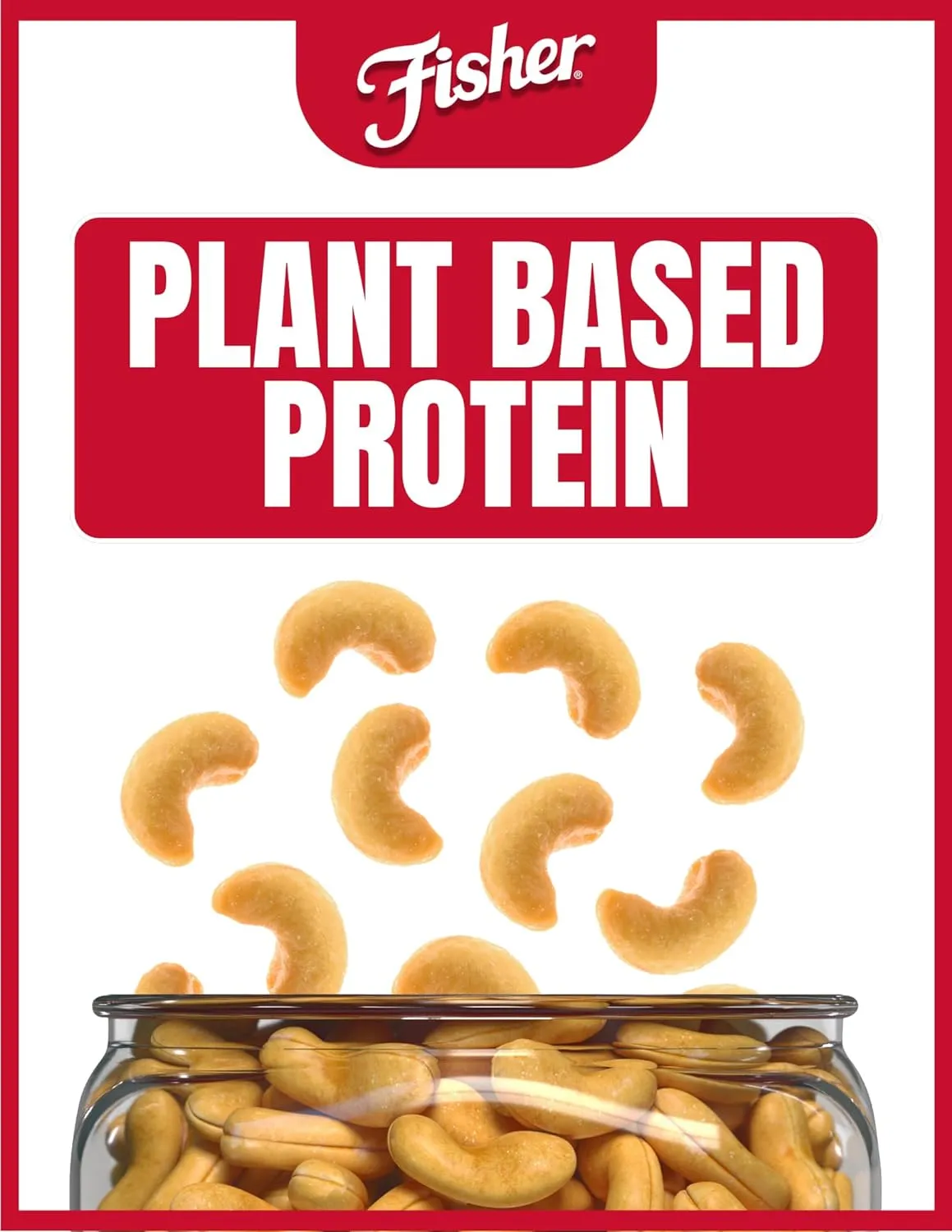 Fisher Snack Premium Whole Cashews, 24 Ounces, Roasted with Sea Salt, No Artificial Colors or Flavors, 100% Recyclable