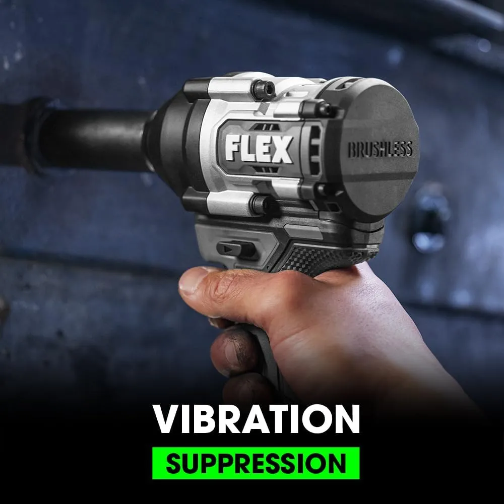 FLEX 24V Brushless Cordless 1/2-Inch 750 Ft-Lbs Mid-Torque Impact Wrench Tool Only, Battery and Charger Not Included - FX1451-Z