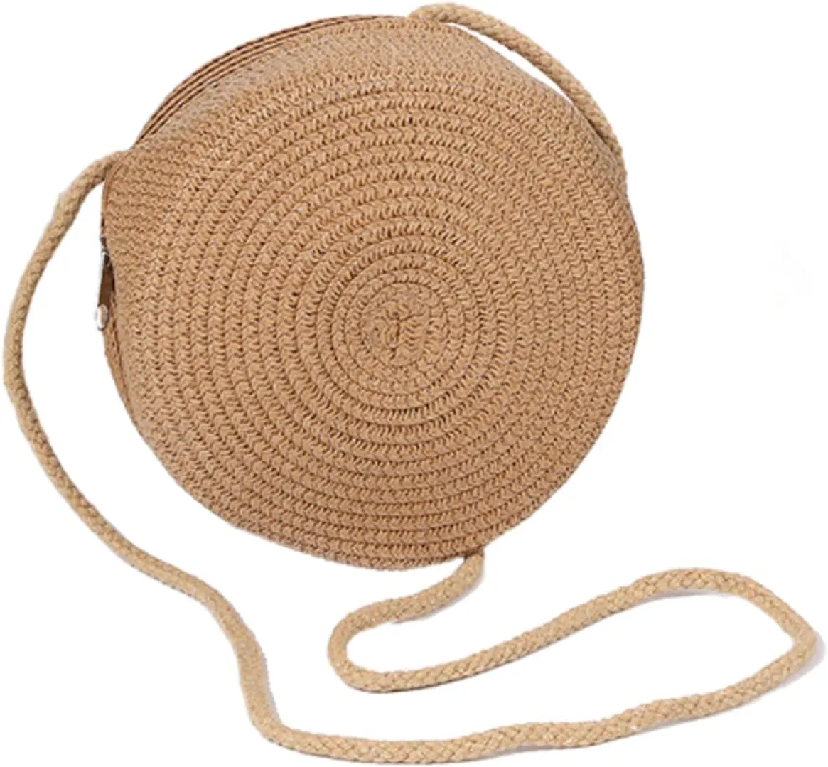 Floerns Women's Round Crossbody Purse Bag Beach Summer Straw Shoulder Bag