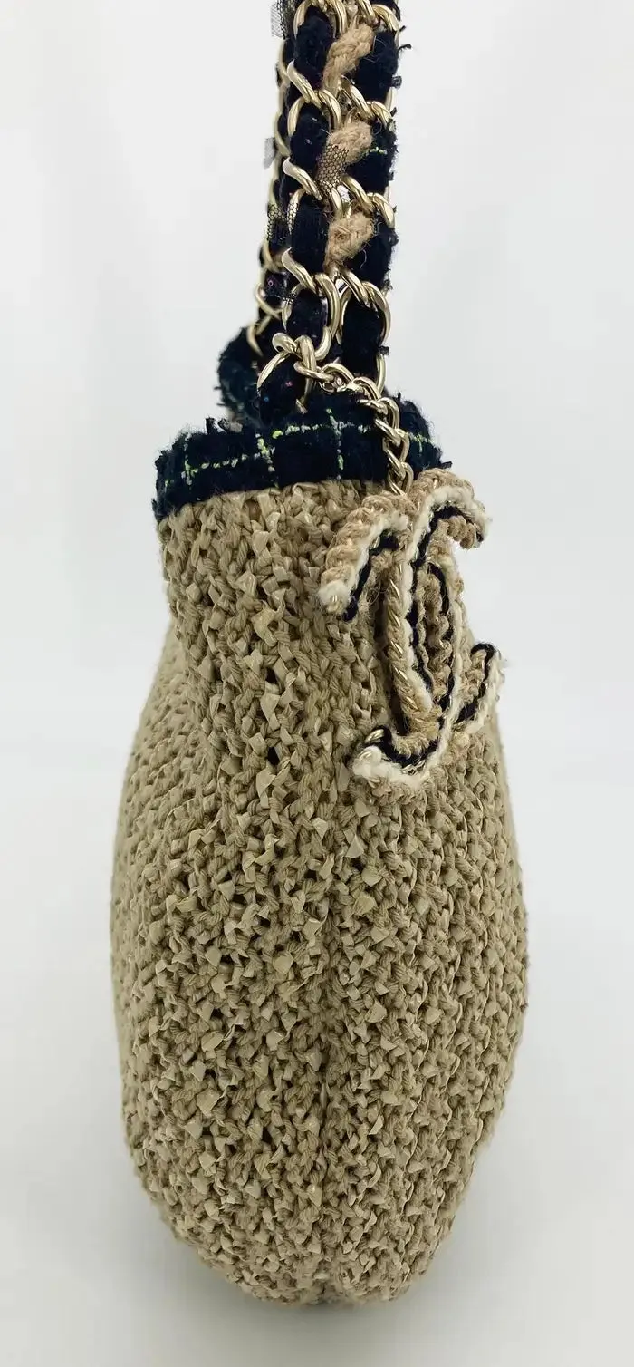 Flower Bag Camellia Trim Rattan Birthday discount Tan Straw Wool Chanel Customer-first Woven Shoulder