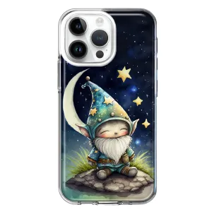 For Apple iPhone 14 Pro Max Stars Moon Starry Night Space Gnome Design Hybrid Protective Phone Case Cover