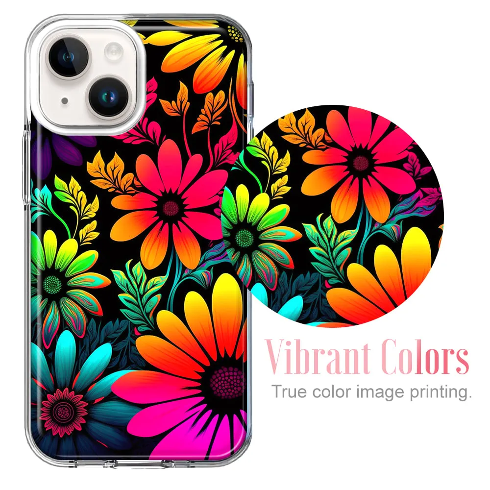 For Apple iPhone 15 Pro Max Kawaii Manga Pink Cherry Blossom Japanese Rainbow Girl Design Hybrid Protective Phone Case Cover