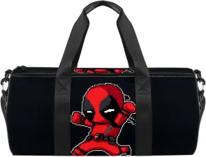 For Deadpool Duffel Bag for Dance, Swim, Travel, and Gym - 17.7 Inches, Zipper Pocket, Large Capacity