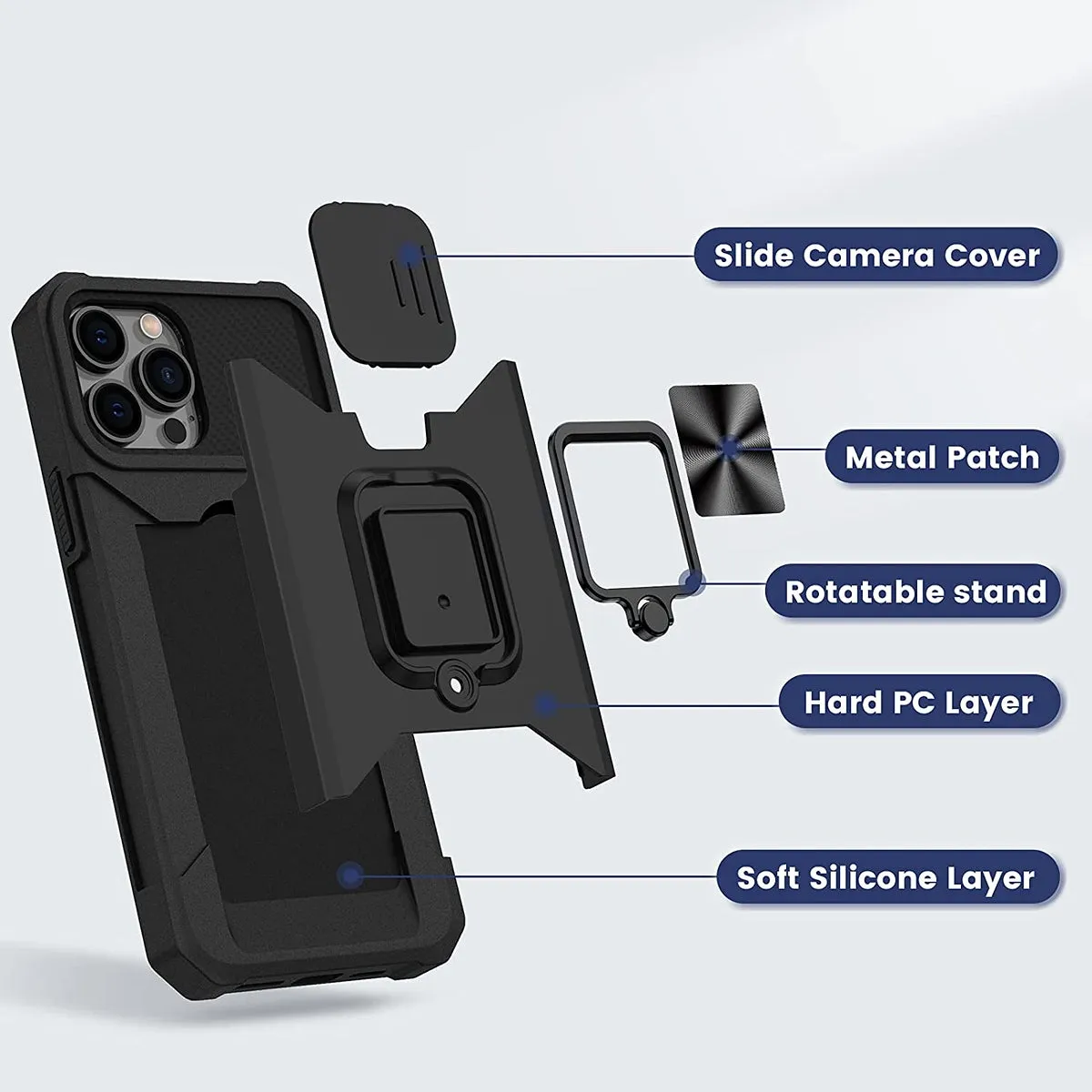 For Motorola Moto G Power 5G 2025 Wallet Case with Slide Camera Protector, Credit Card Slot, Ring Sand, Magnetic Car Mount Case Cover