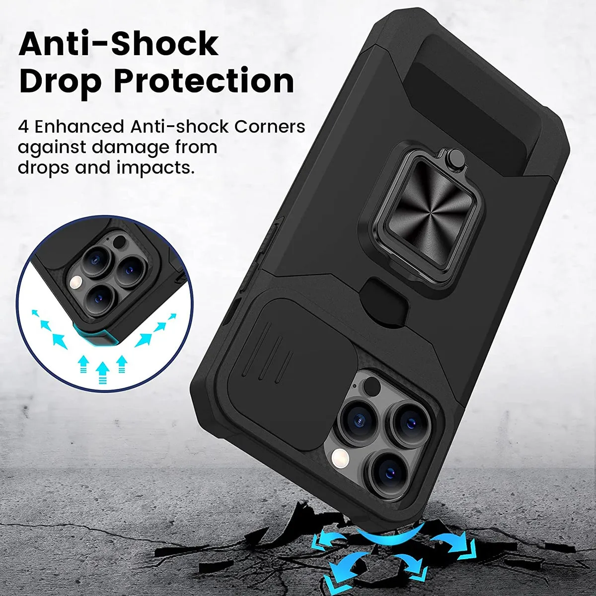 For Motorola Moto G Power 5G 2025 Wallet Case with Slide Camera Protector, Credit Card Slot, Ring Sand, Magnetic Car Mount Case Cover