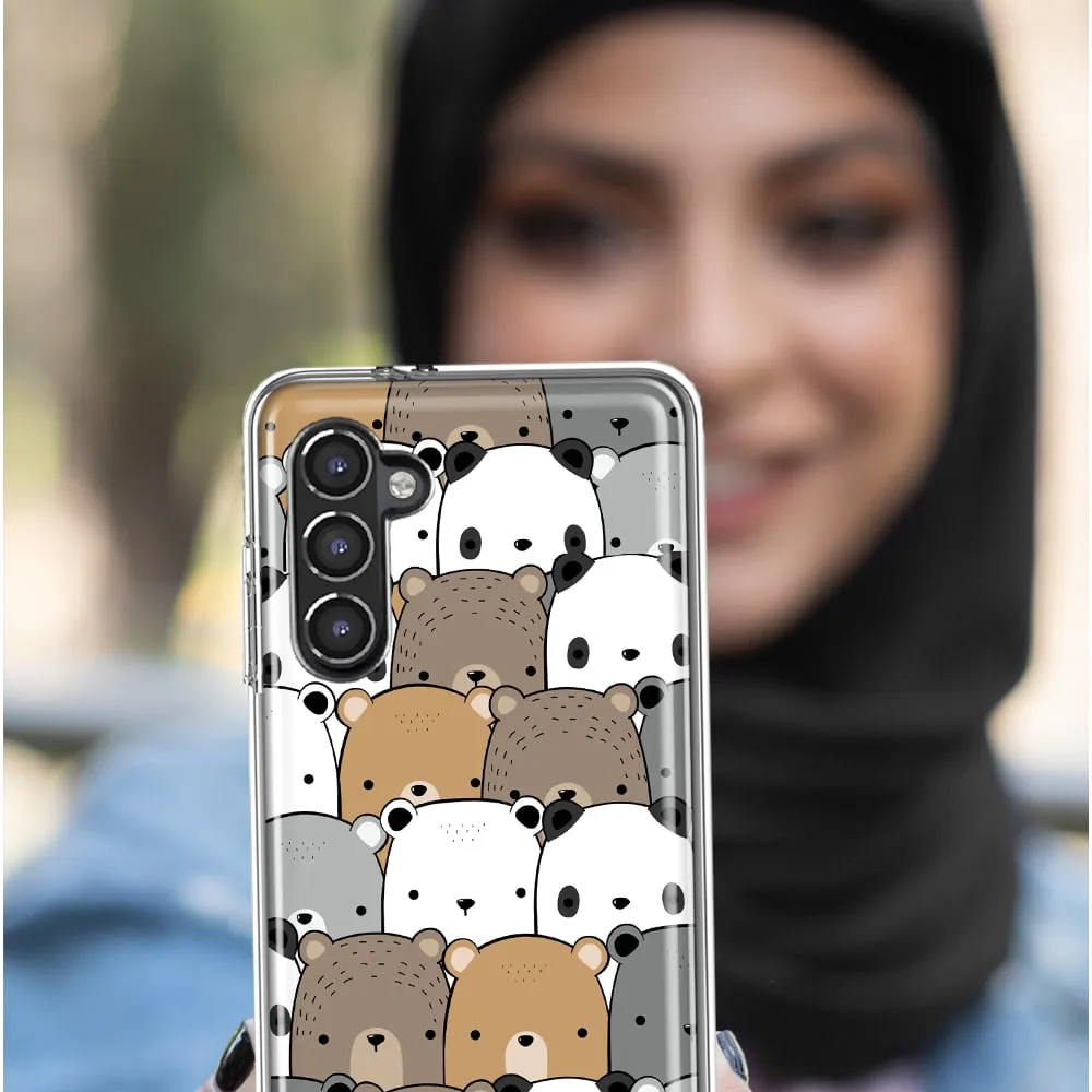 For Samsung Galaxy S24 Cute Bears Slim Shockproof Hard Shell TPU Case Heavy Duty Protective Phone Cover