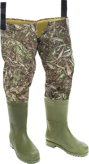 Foxelli Hip Waders – Waterproof Camo Waders for Men & Women with Boots, Lightweight Wading Hip Boots for Fishing & Hunting