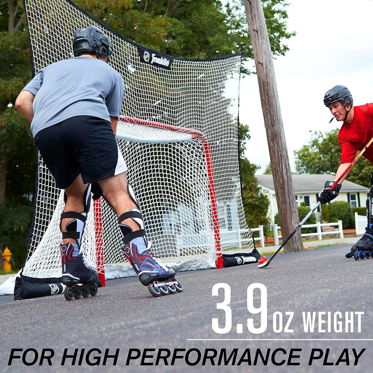 Franklin Sports NHL Street Roller Hockey Pucks - Pro Commander Outdoor Roller Hockey Pucks for Practice   Training - Outdoor Hockey Street Pucks with Rollers - 24 Bulk Packs, 6 Packs   Single Pucks