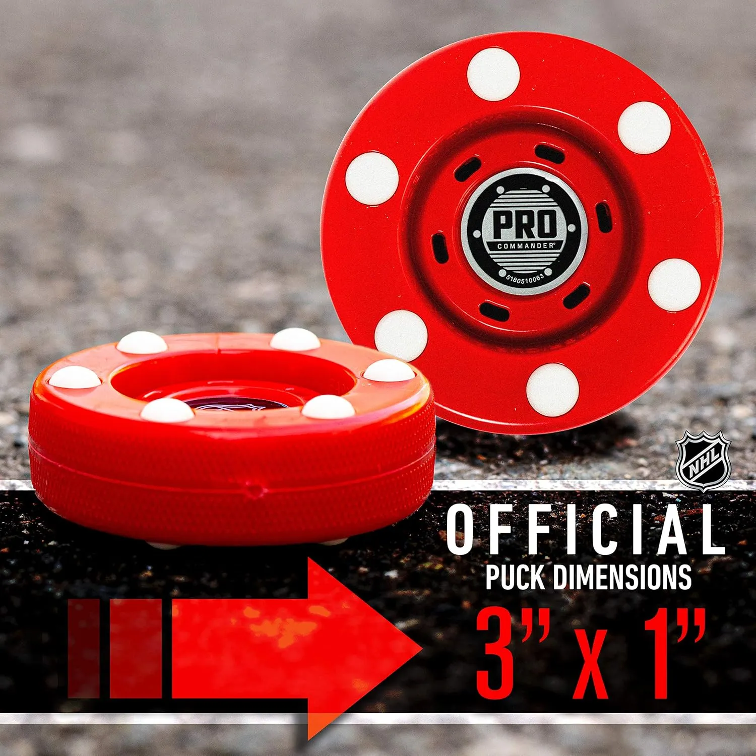 Franklin Sports NHL Street Roller Hockey Pucks - Pro Commander Outdoor Roller Hockey Pucks for Practice   Training - Outdoor Hockey Street Pucks with Rollers - 24 Bulk Packs, 6 Packs   Single Pucks