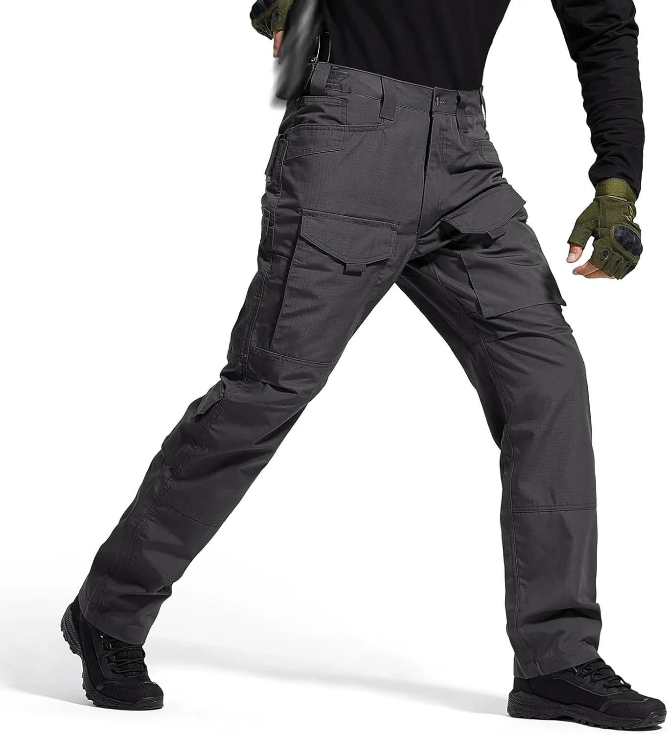 FREE SOLDIER Men's Cargo Pants,Tactical Pants for Men Stretch,Durable Ripstop EDC Work Pants for Hiking