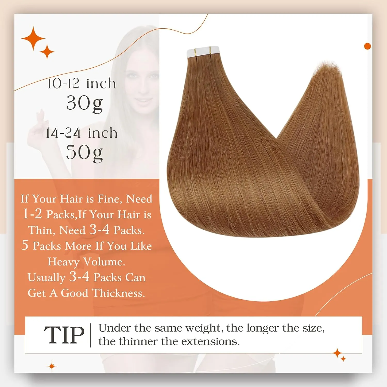 Full Shine Invisible Tape in Extensions Real Human Hair Color 330 Auburn Seamless Hair Extensions Tape in 18 Inch 50Gram Double Sided 20Pcs Straight Remy Human Hair Extensions Add Volume for Party