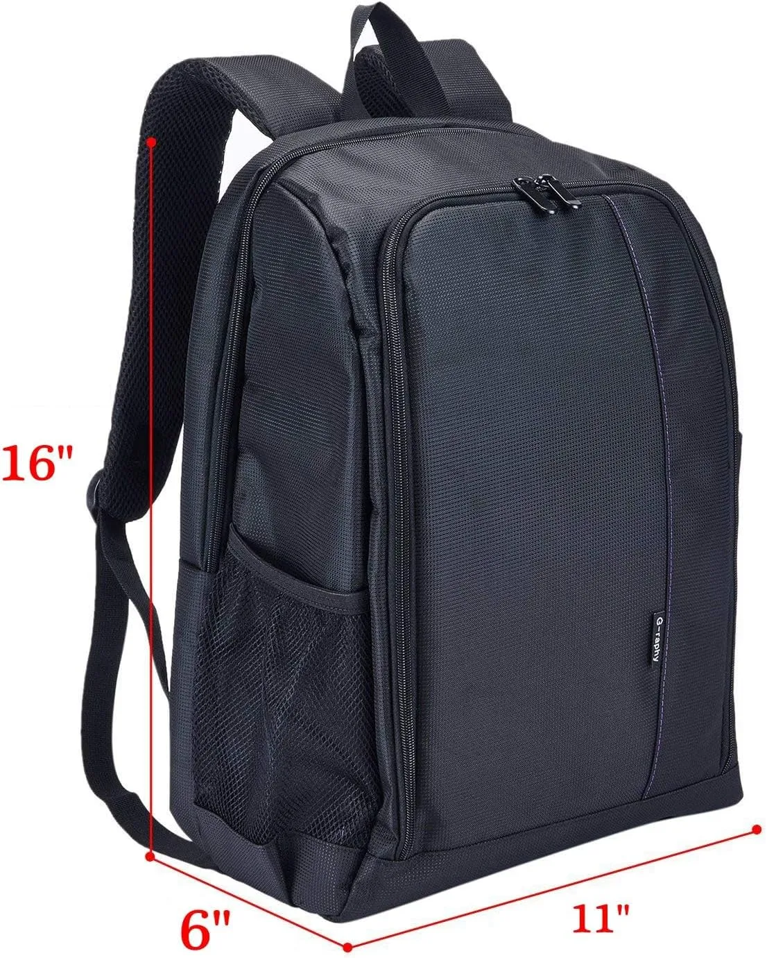 G-raphy Camera Backpack for Photographer Camera Bags with Laptop Compartment/Tripod Holder for Dslr SLR Cameras, Flashes and Camera Accessories (Purple)