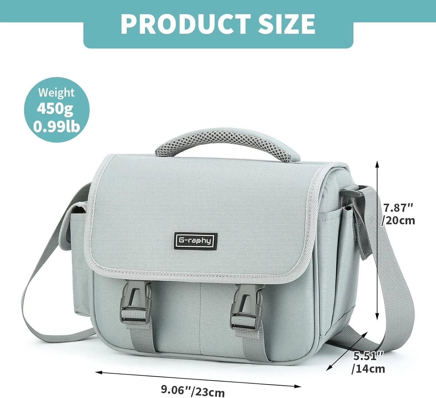 G-raphy Digital Camera Bag DSLR SLR Camera Bag Anti-theft Design Women Men for Cameras, Lenses, Cables, Photography Accessories