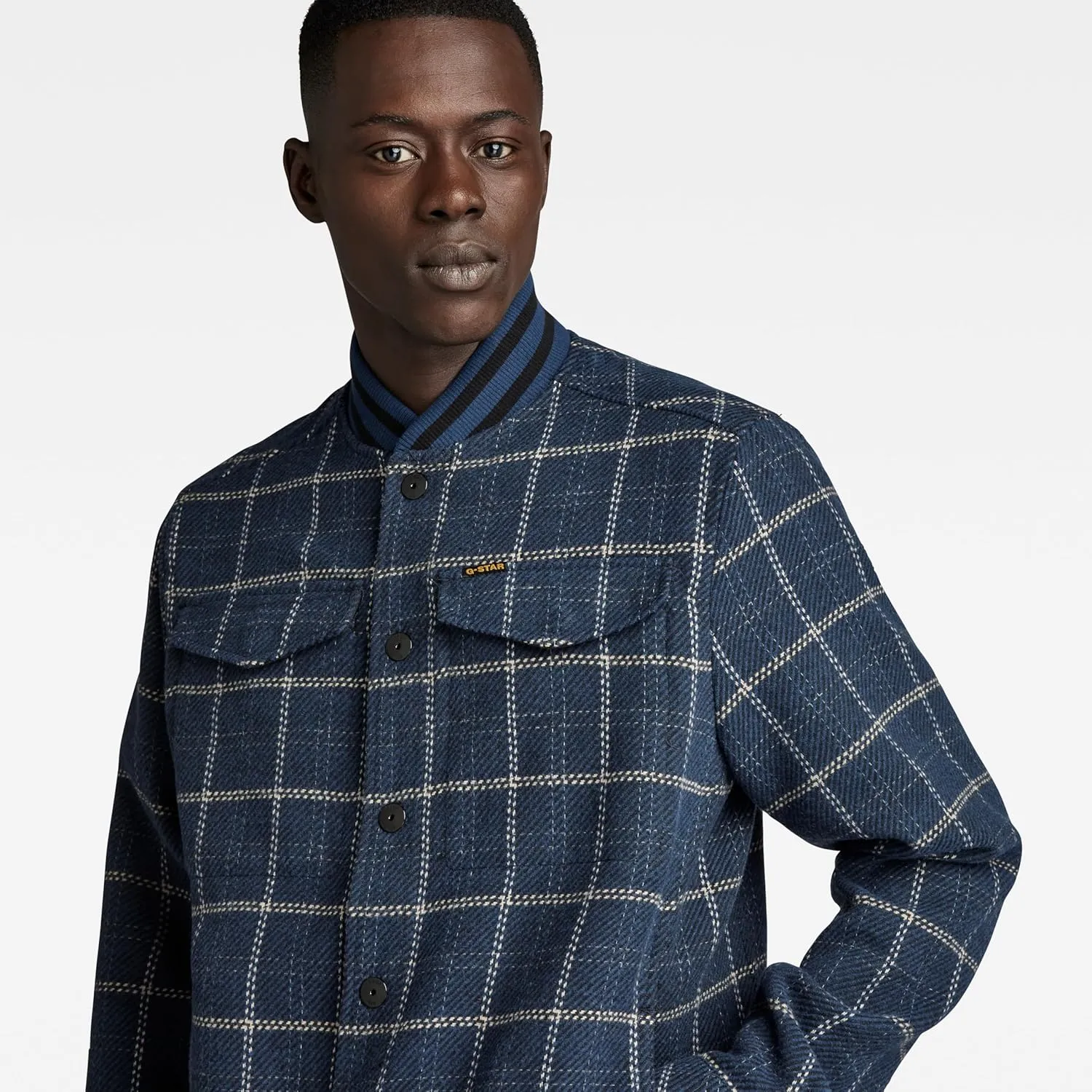 G-STAR Men's Bomber Collar Overshirt