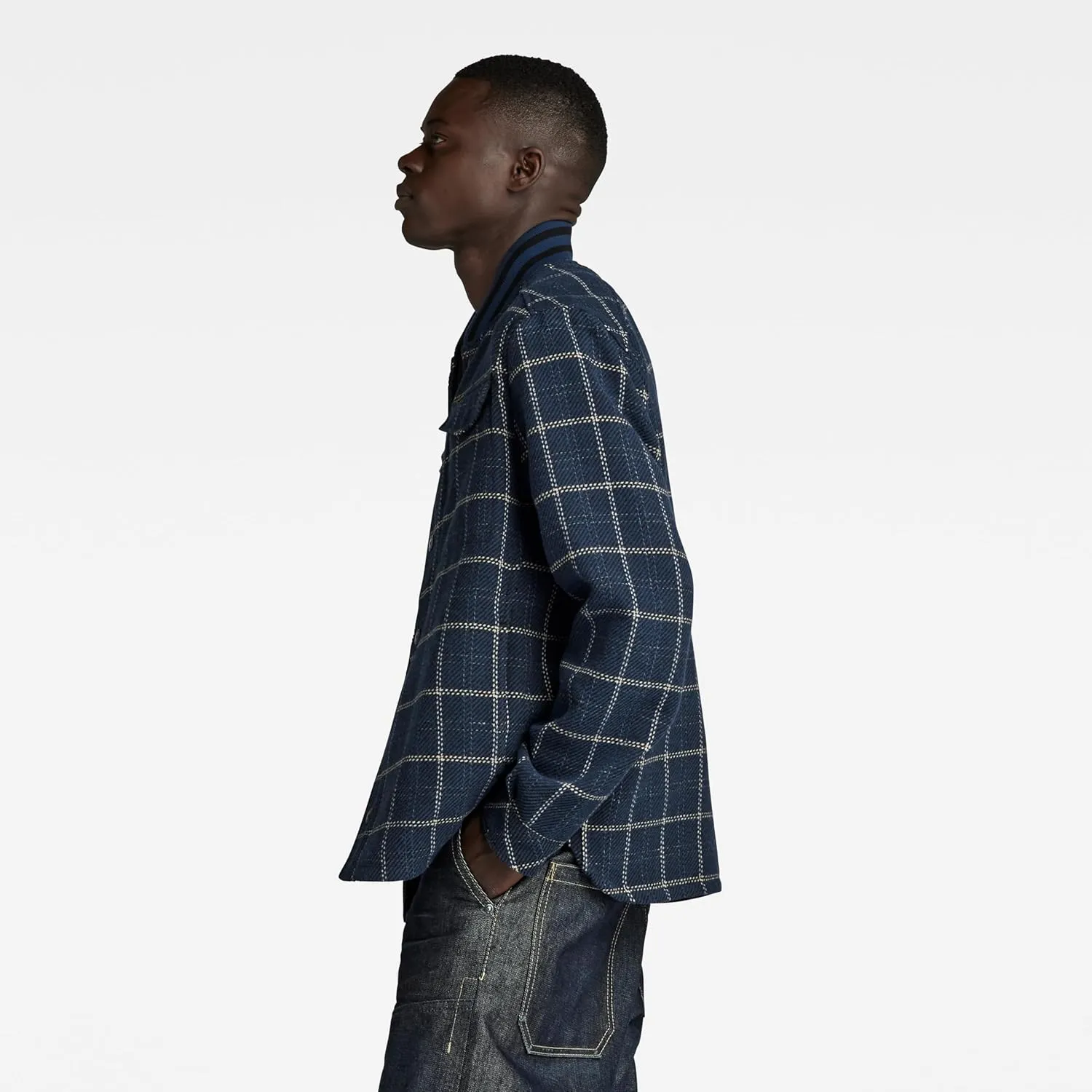 G-STAR Men's Bomber Collar Overshirt