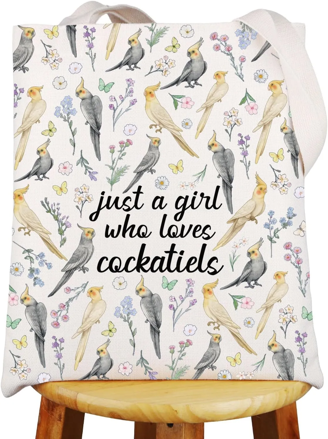G2TUP Cockatiel Bird Tote Bag Cockatiels Mom Gifts Parrot Lover Gifts Bird Watcher Shoulder Bag