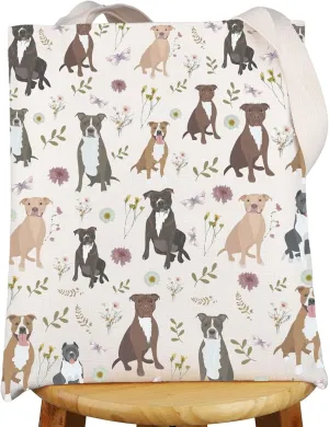 G2TUP Pitbull Tote Bag Pitbull Lover Gifts American Pitbull Shoulder Bag Pitbull Owner Tote Bag