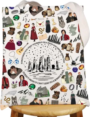 G2TUP Sassenach Tote Bag Claire & Jamie Gift Sassenach Dragonfly Gifts Callanish Stones Gifts