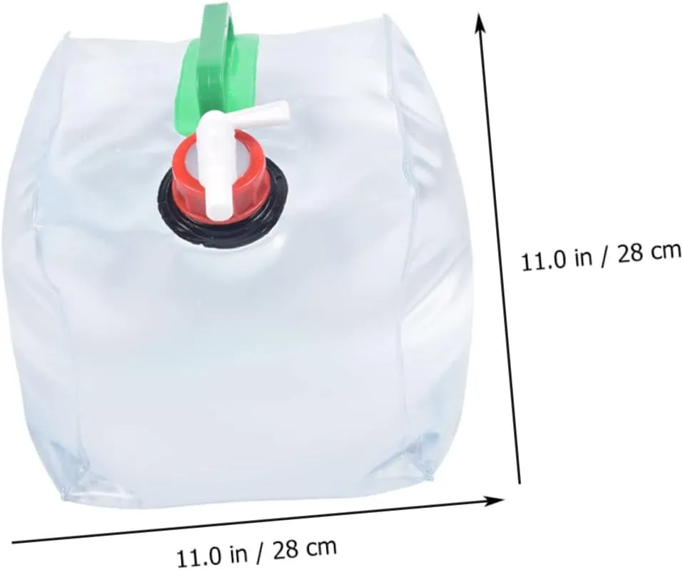 GANAZONO 5pcs Folding Water Bag Watering USB Machine Carriers Fountain Lid Tank Accessories Dispensers Bottles Water Pump Travel Water Bottle Camping Water Bag Transparent PVC