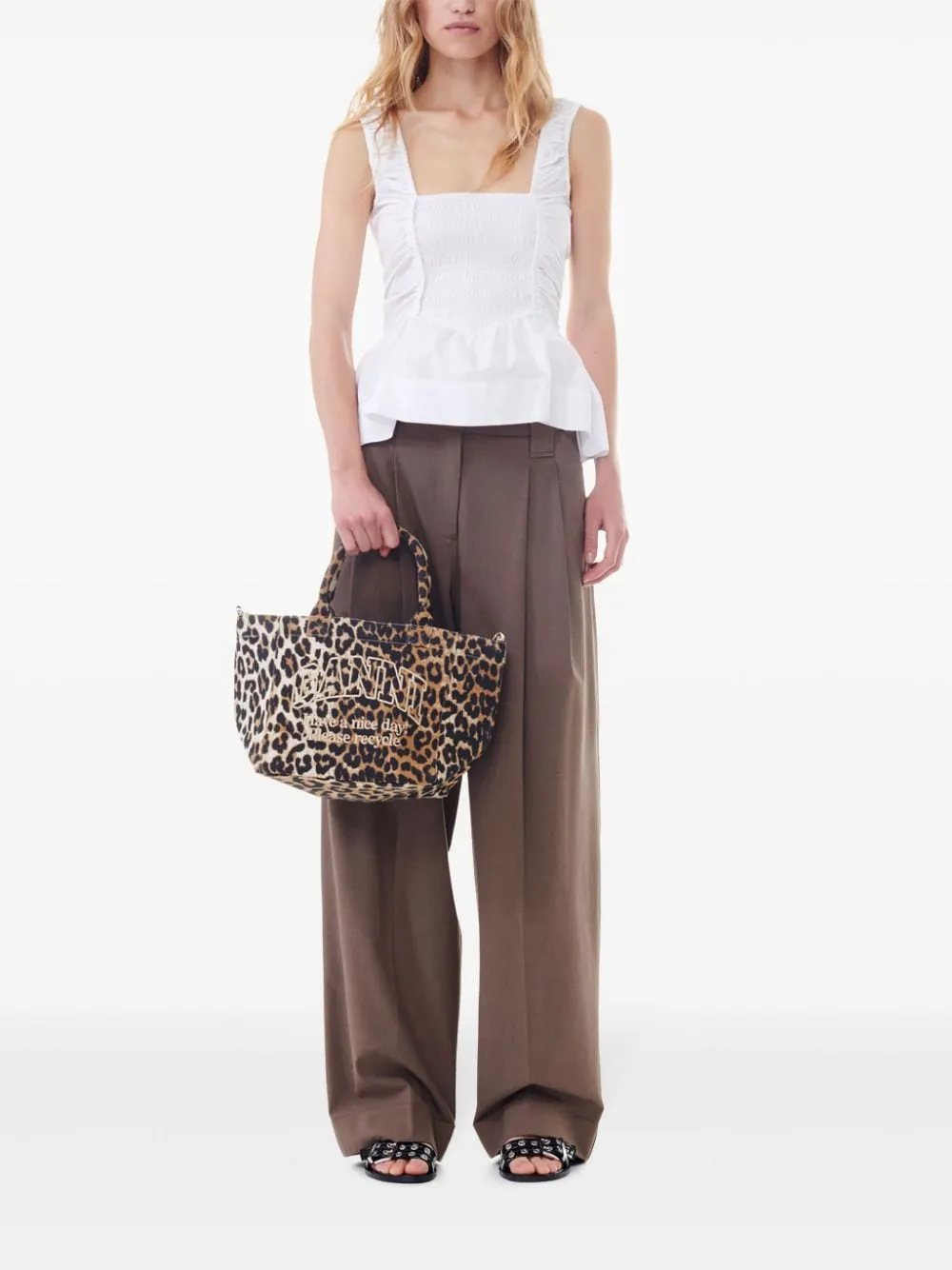 Ganni Small Organic Cotton Tote Bag