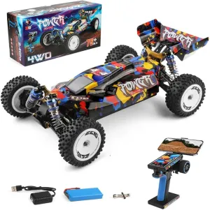 Goolsky WLtoys 124007 RC Cars, 1:12 Scale Remote Control Car, 4WD 75KM/H High Speed Racing Car, 2.4GHz All Terrain Off Road RC Truck with Brushless Motor and Metal Chassis for Kids and Adults