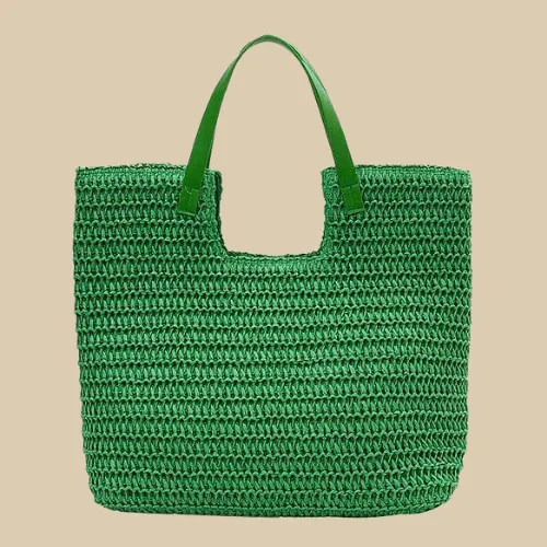 Green Straw Bags