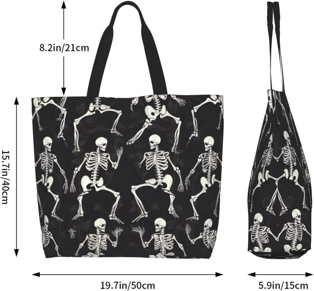 Grocery Bag Reusable Tote Bag Foldable Running Zebra Shopping Bag Handbag Washable Shoulder Bag for Travel