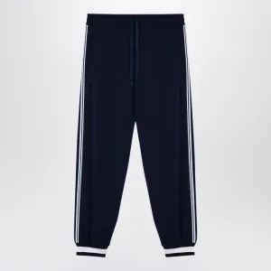 Gucci Dark Blue Jogging Trousers In Technical Jersey. Men