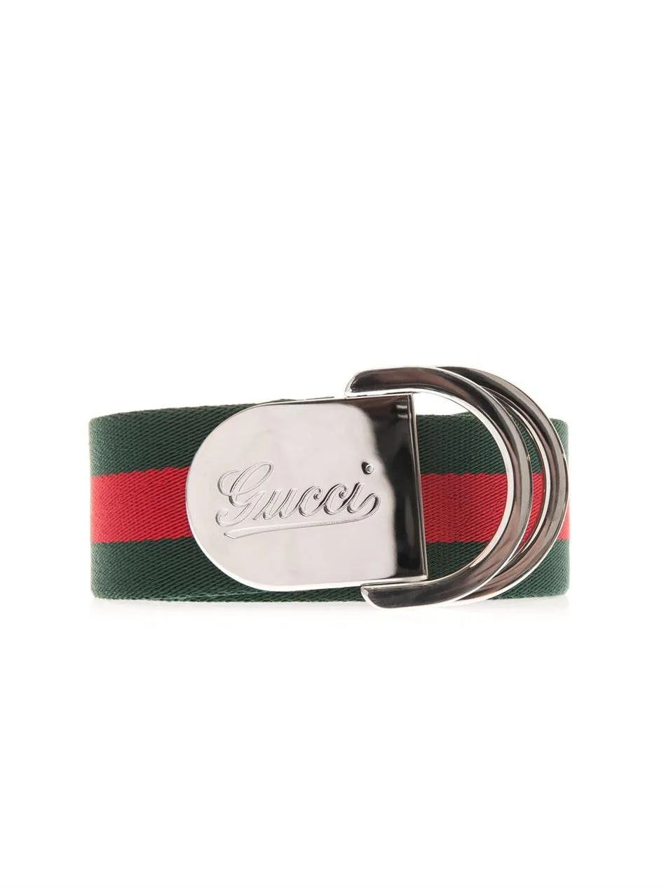 Gucci Logo Web Canvas Belt