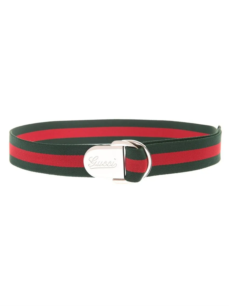 Gucci Logo Web Canvas Belt