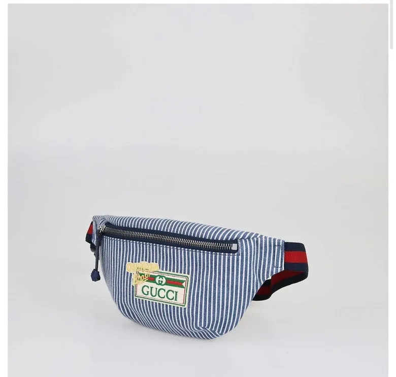 Gucci Oshkosh Bgosh Blue Striped Junior Belt Bag