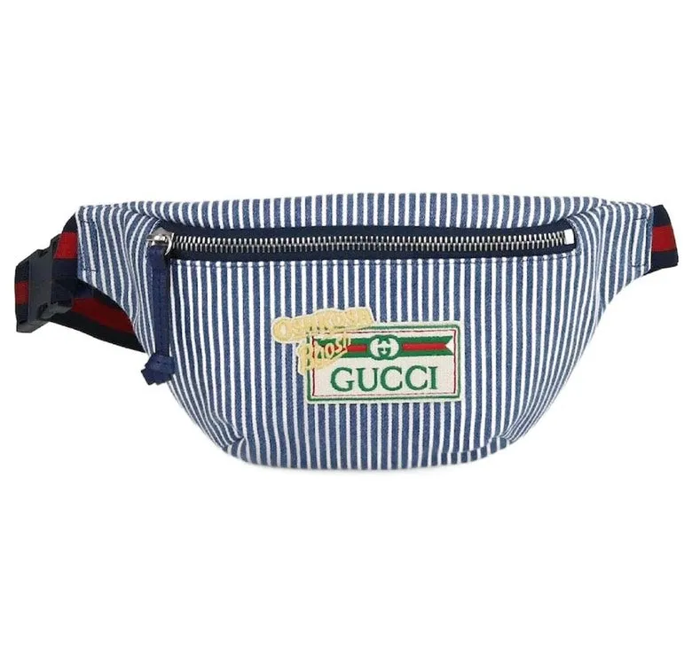 Gucci Oshkosh Bgosh Blue Striped Junior Belt Bag