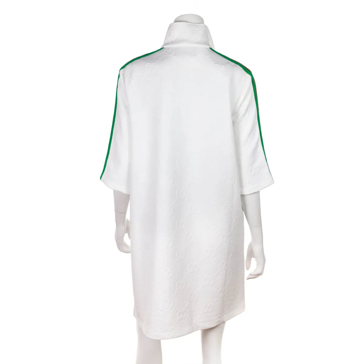 Gucci White Jersey GG Jacquard Dress Size L | US 8 | IT 44