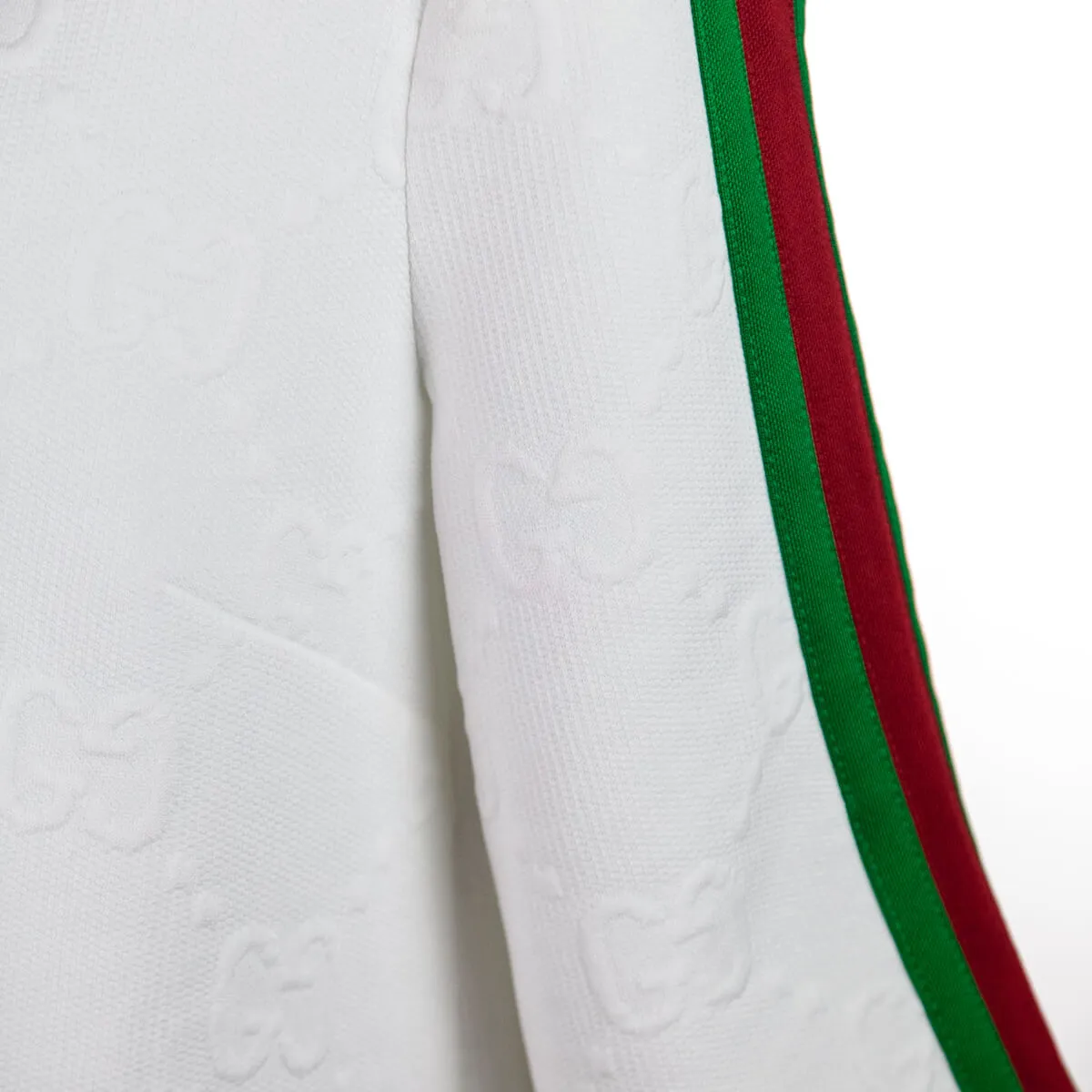 Gucci White Jersey GG Jacquard Dress Size L | US 8 | IT 44
