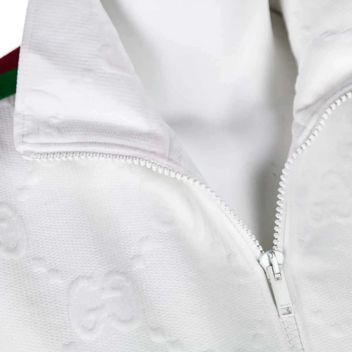 Gucci White Jersey GG Jacquard Dress Size L | US 8 | IT 44