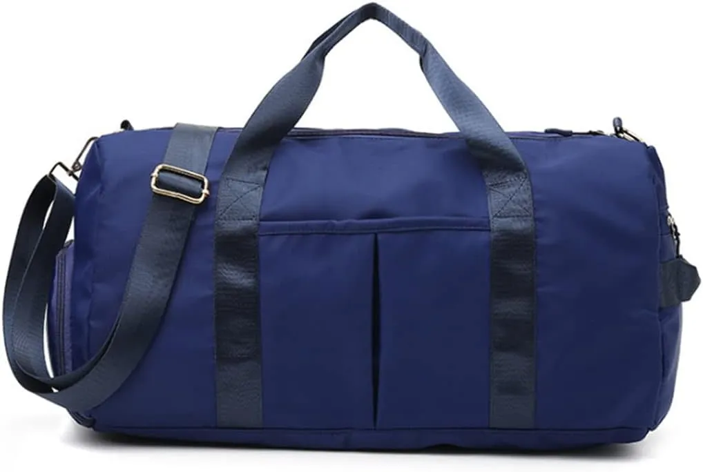 Gym Bag Wet and Dry Sport Bags with Shoe Compartment Travel Bag Waterproof Cute Gym Bag for Women and Men Training Tote Yoga Bag(Dark Blue)