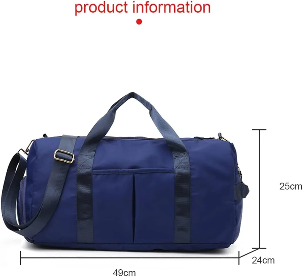 Gym Bag Wet and Dry Sport Bags with Shoe Compartment Travel Bag Waterproof Cute Gym Bag for Women and Men Training Tote Yoga Bag(Dark Blue)