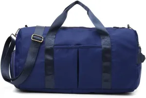 Gym Bag Wet and Dry Sport Bags with Shoe Compartment Travel Bag Waterproof Cute Gym Bag for Women and Men Training Tote Yoga Bag(Dark Blue)