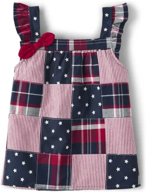 Gymboree Girls' and Toddler Flutter Sleeve Eyelet Tank Tops