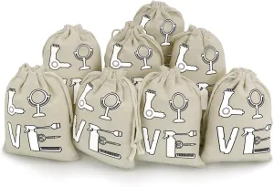 Hairdresser Hairstylist Love Cute Tag Drawstring Gift Bags 8 Sets Pockets DIY Jewelry Storage Pouches Wedding Party