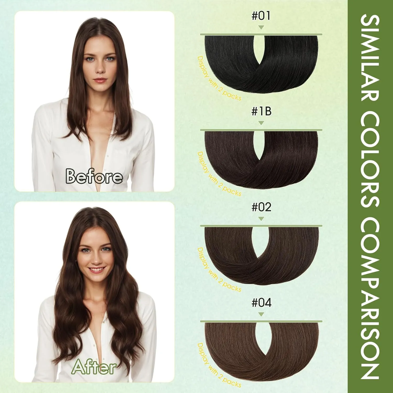 Hairro Microlink Hair Extensions Human Hairo Micro Loop Microbeaded Hair Microlinks Pre Bonded Cold Fusion I Tip Hair For Women 14 inch 50g 100 Strands #01 Dark Black