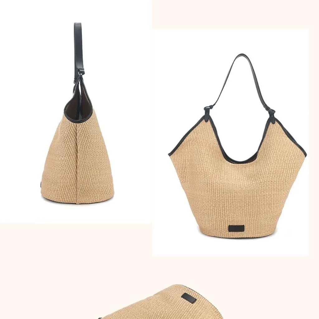 Handbag Handbag Straw Woven Bag Women 2024 New French Niche Designer Shoulder Bag Crossbody Straw Bags Handbag(Small)